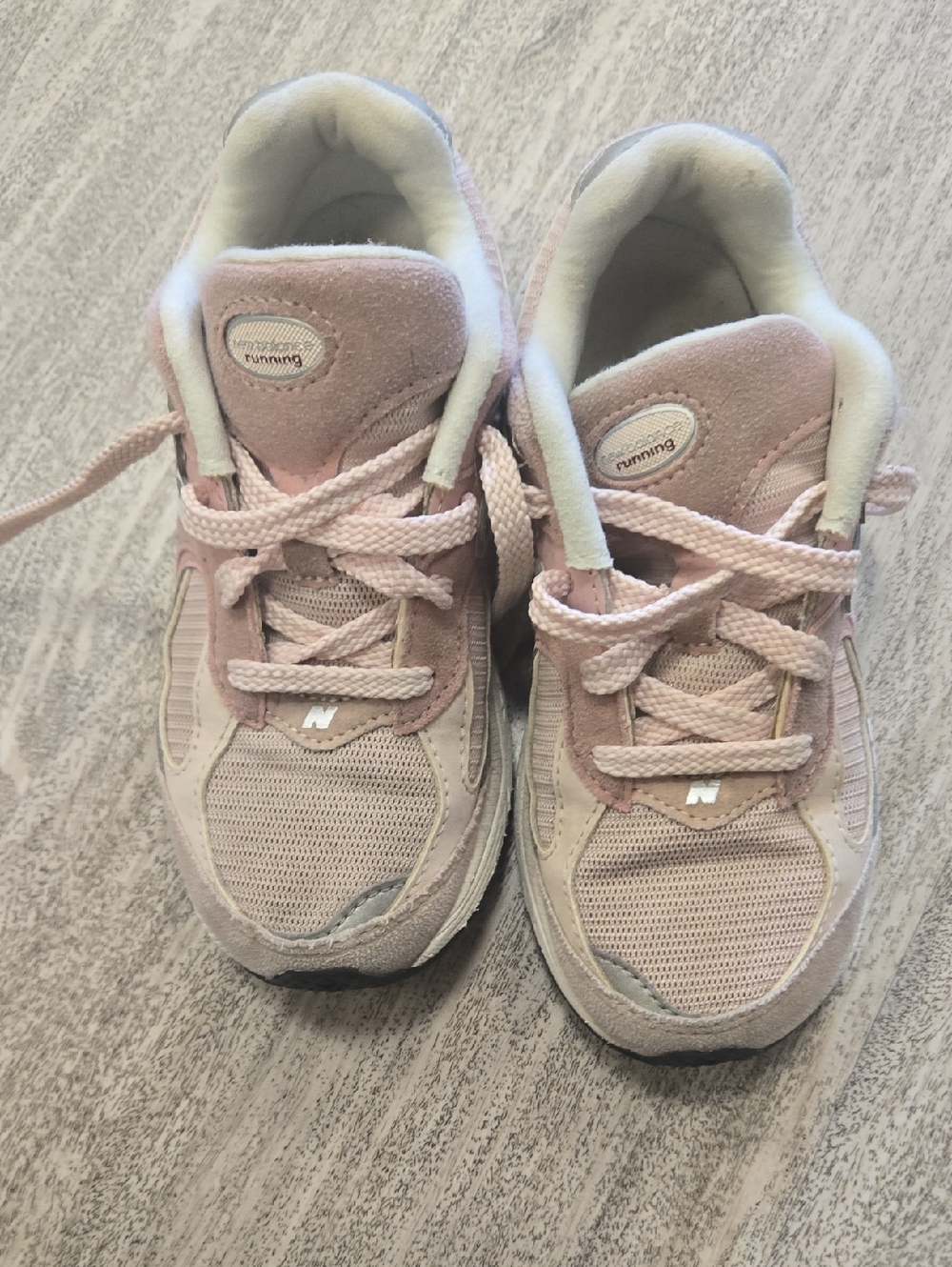 Kids Casual Pink Lace-Up Running Sneakers